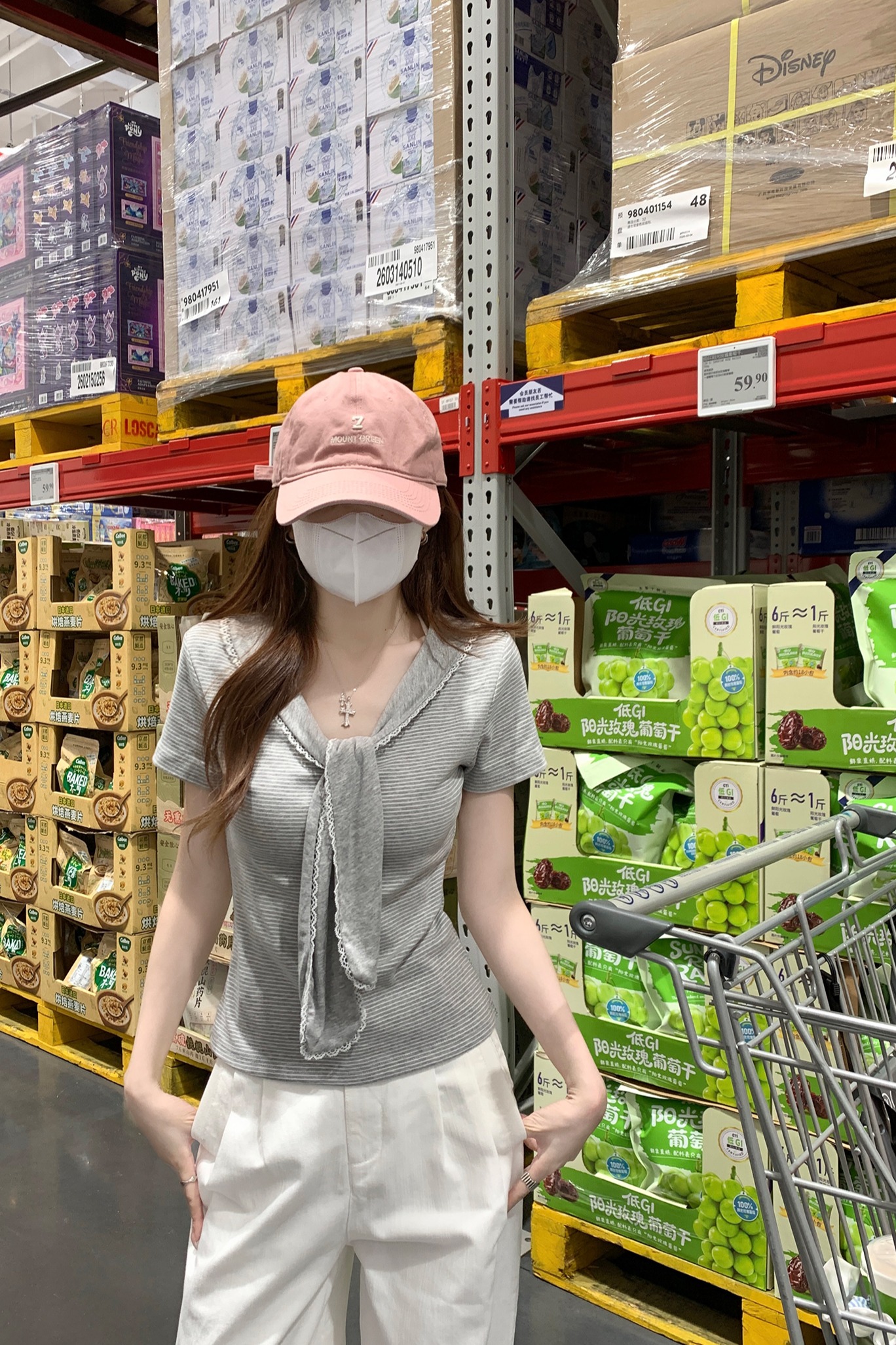 短袖罗纹针织上装 · 细节